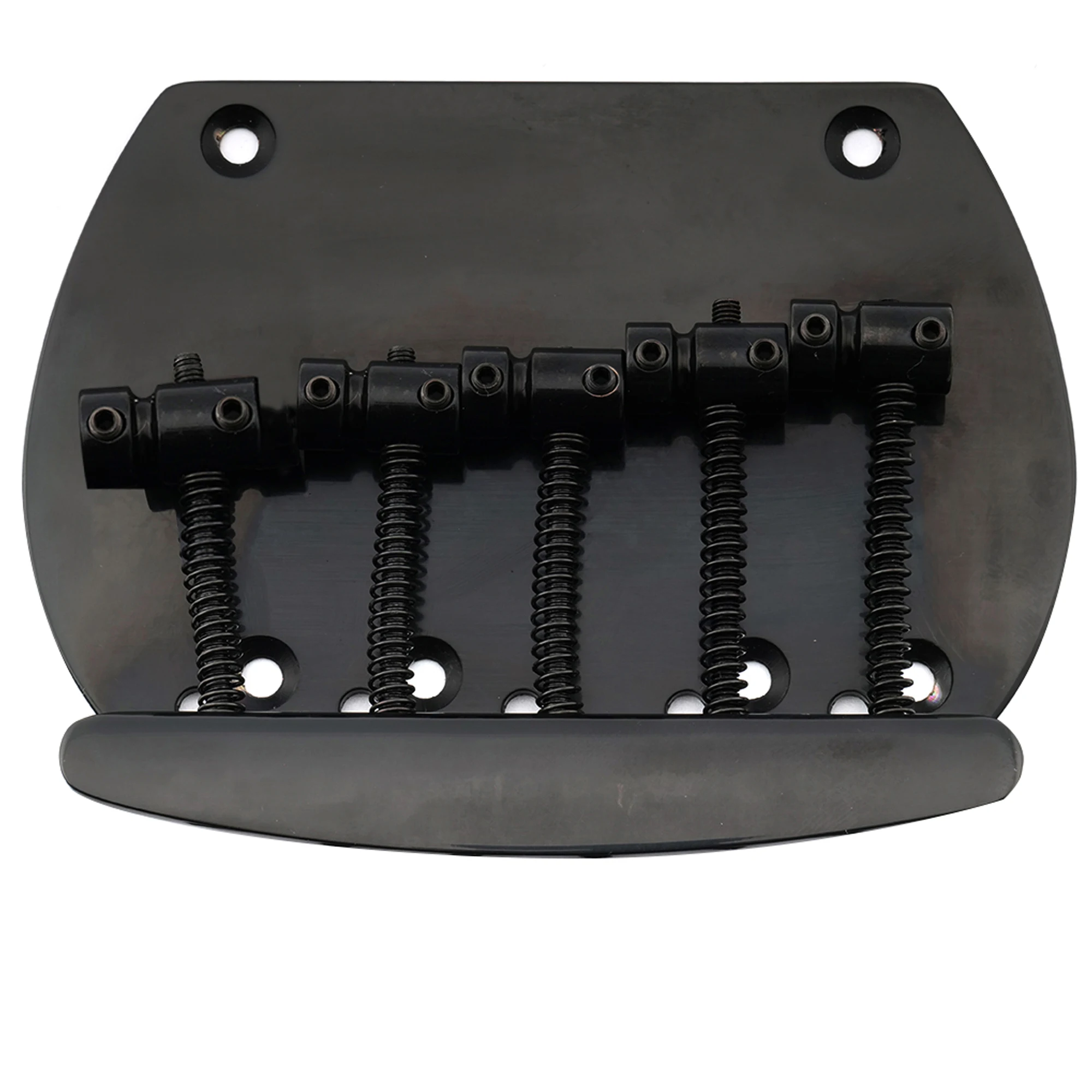 Musiclily Pro 64mm(2-33/64 inch) Steel Dual Load 5-String Bass Bridge for Musicman Style Bass