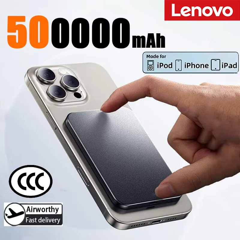 

Ультратонкий портативный внешний аккумулятор VIVO 500000 мАч с магнитной беспроводной быстрой зарядкой и электронным дисплеем для iPhone, совместимый с MagSafe