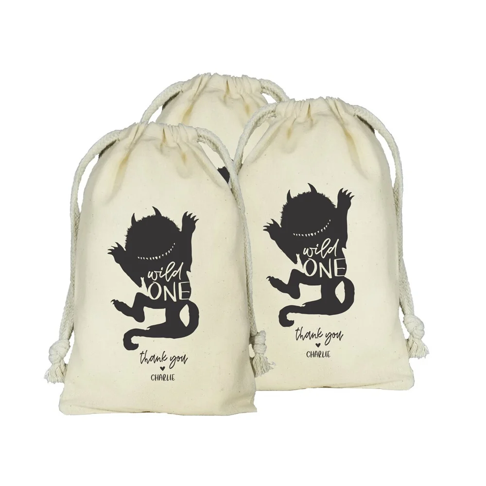 

Custom Where the WILD THINGS Are - Personalized Favor Bags - Set of 20 - Birthday - Wild Rumpus - King - party favor bags