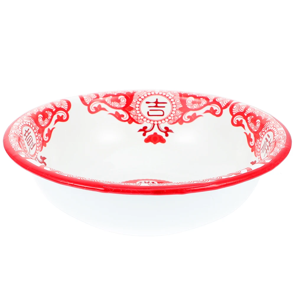 

Enamel Basin Vegetable Bowl Dish Stainless Steel Bowls Large Enamelware Kitchen Sink Stackable Strong Material Easy Clean Safe
