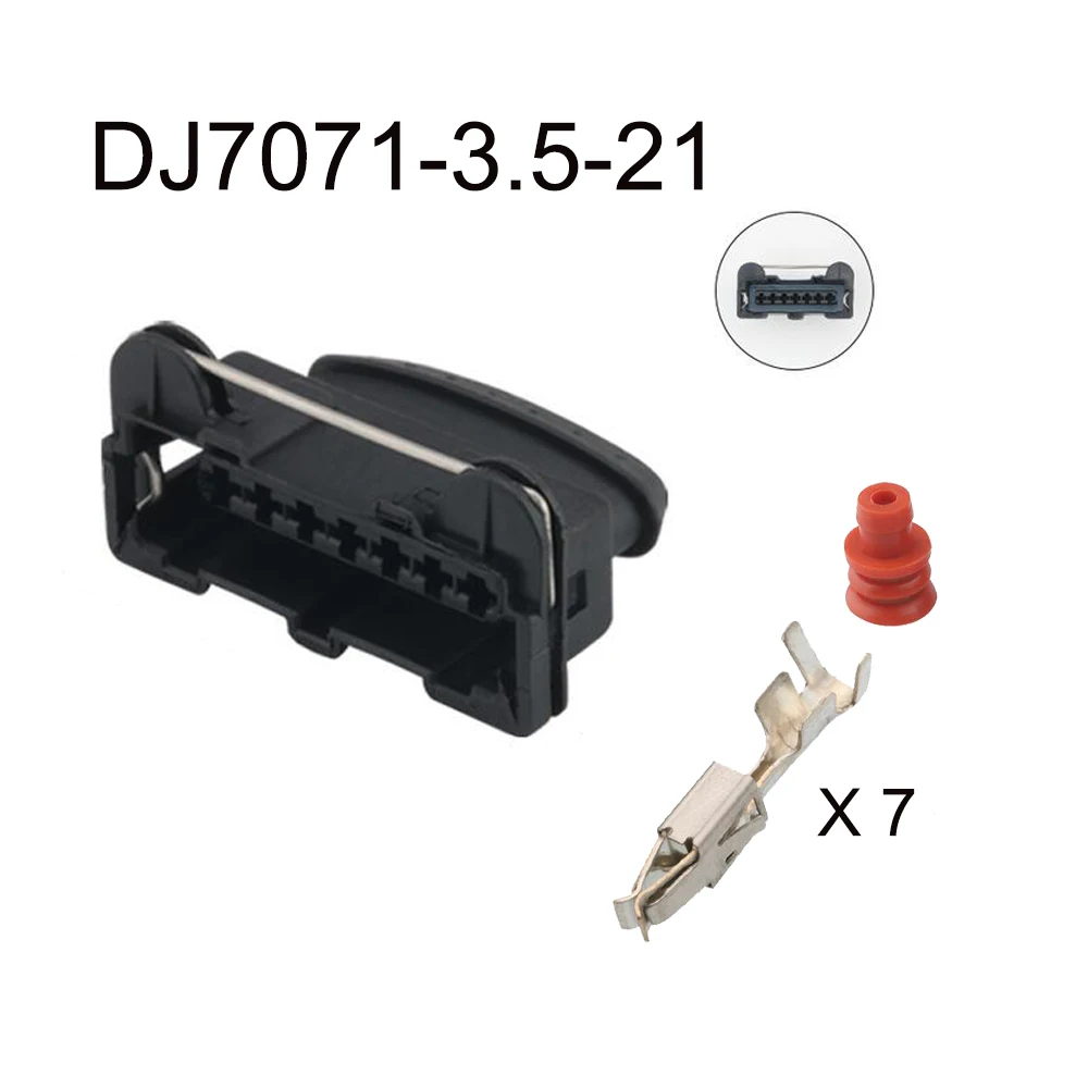 

100set DJ7071-3.5-21 automotive Waterproof connector 7 pin famale male cable Plug socket Includes terminal seal