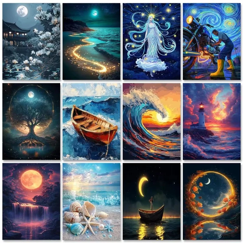 

1000 Pieces Jigsaw Puzzle Sea Moon Night Landscape Art For Adults Great Weekend Relaxation And Family Fun