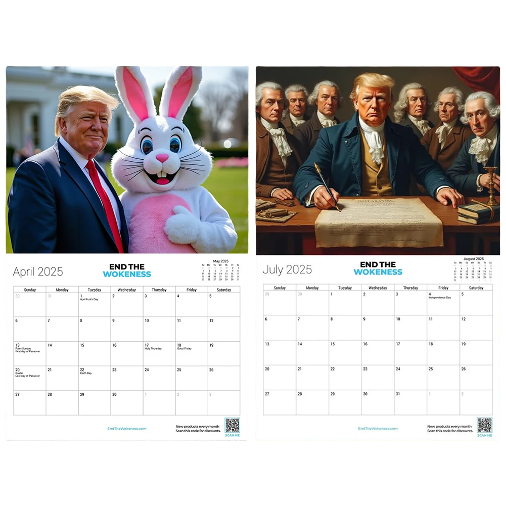 Trump Calendar 2025 Funny Wall Calendar Hanging Monthly Calendar Planner Gifts image 3