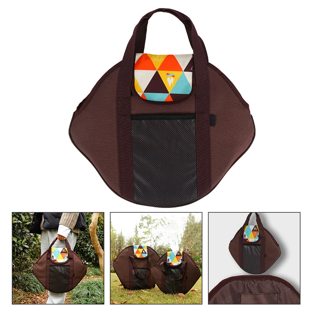 

1Pcs Multifunctional Portable Storage Pouch Strong Nylon Handle for Outdoor Camping Tableware Organizer Outdoor Pan Storage Bag