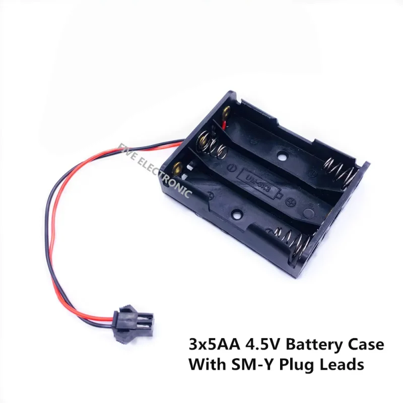 3x1.5V AA 4.5V Battery Case Holder With 150MM Leadwire in Series for DIY Toy Power Box With SM-A/Y 2pins Plug