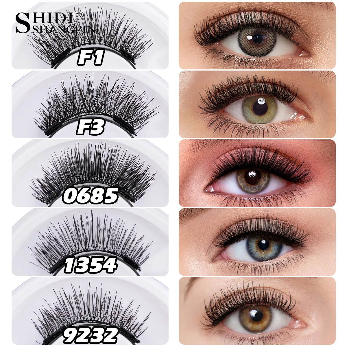 Magnetic Eyelashes Set with Tweezers 5 Pairs Reusable Easy to Use No Glue Magnetic False Eyelashes Curly Lashes Extension Makeup