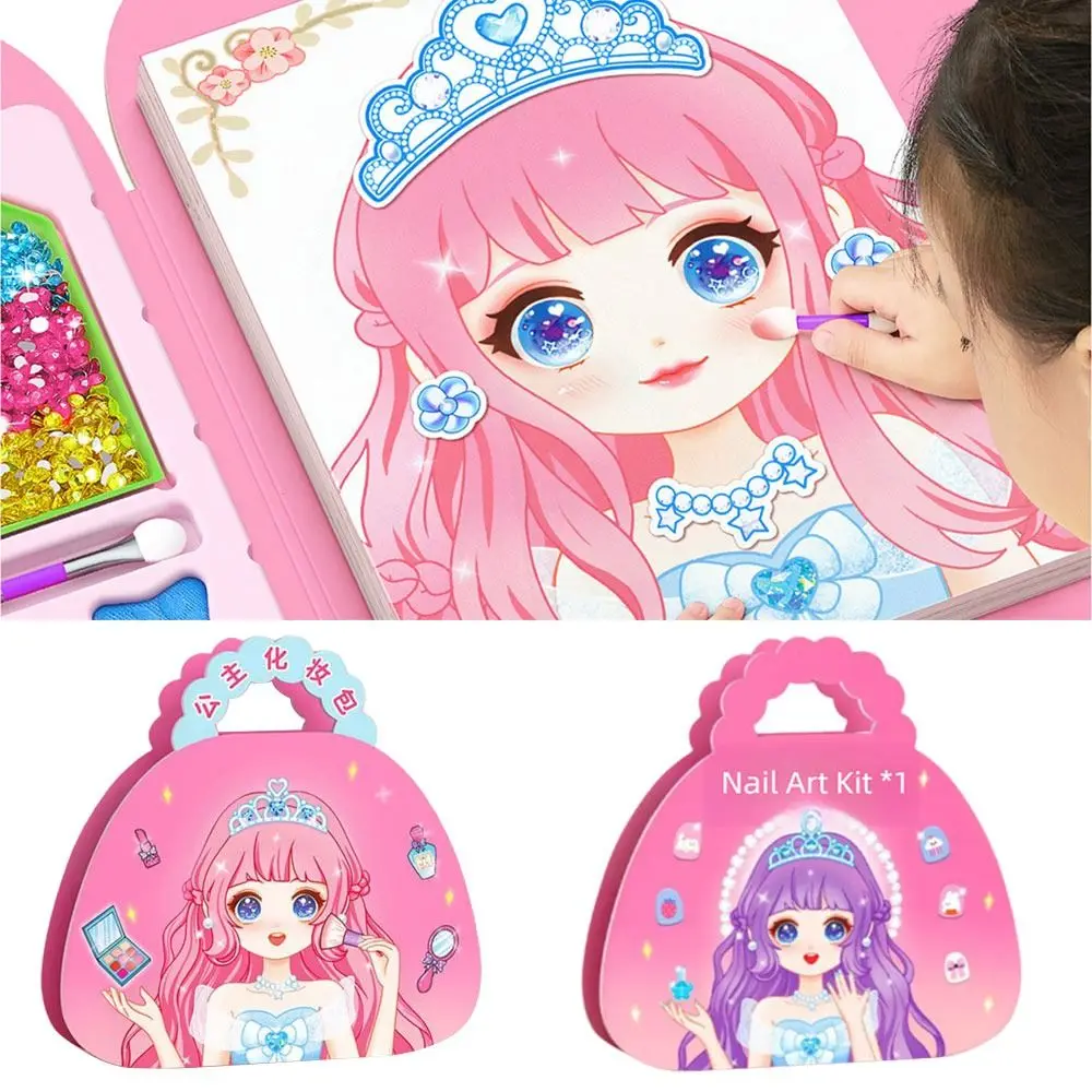 

Забавный разноцветный набор наклеек для макияжа принцесс, DIY-игры с переодеванием, материалы для создания игр с макияжем, набор для макияжа принцесс, подарок