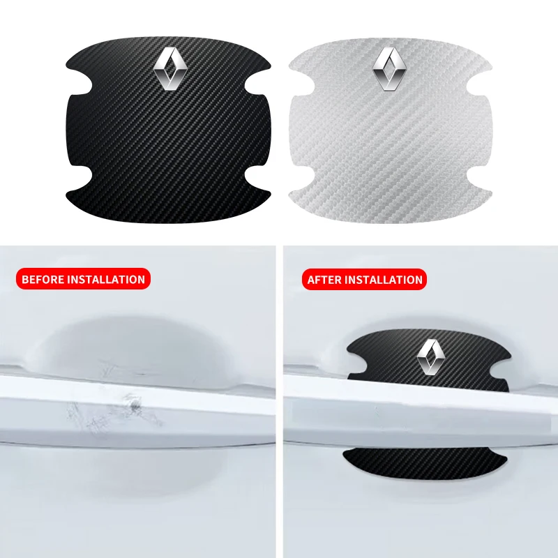 

4Pcs Car Door Bowl Anti-scratch Sticker Handle Protection Sticker For Renault Audi Sline Mazda Opel Nismo Nissan Skoda Honda