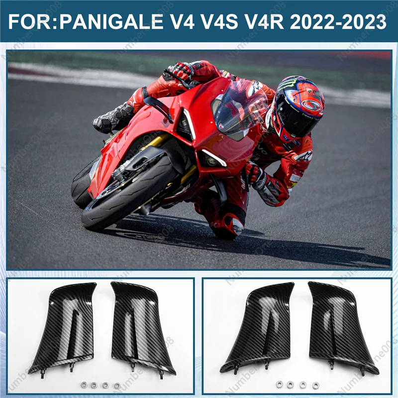 ألواح جانبية لأجنحة الدراجات النارية جناح ثابت للدراجات الهوائية هدية لـ Ducati Panigale V4 V4S V4R 2022 2023-AD39