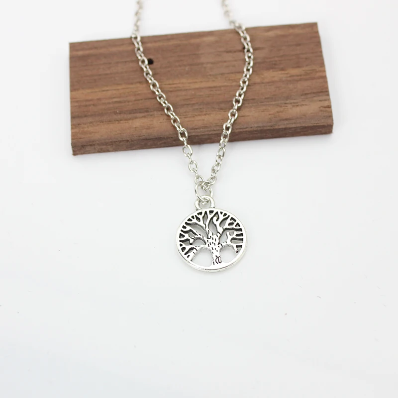 Kpop Vintage Harajuku Goth Metal Tree of Life Neck Chains Choker Necklace For Women Silver Color Aesthetic Accessories Jewelry image 5