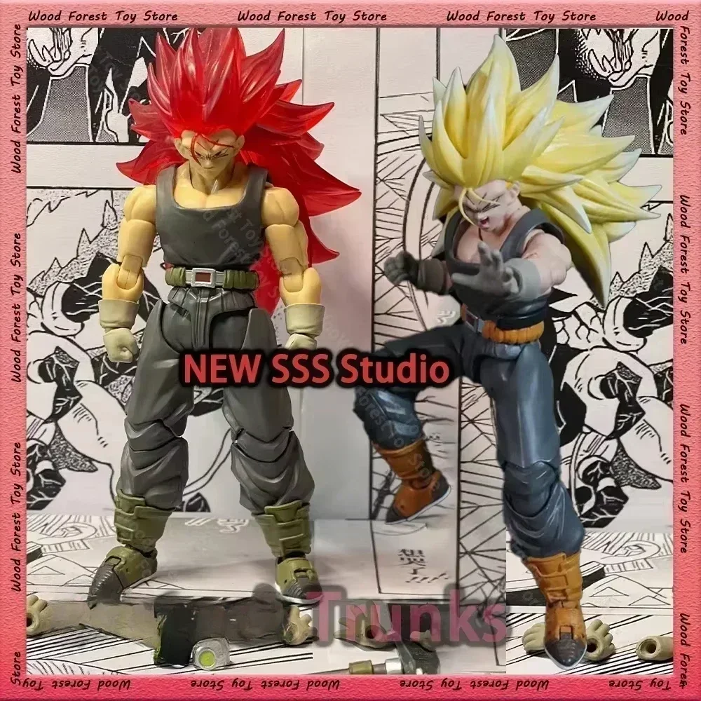 Presale NEW SSS Studio Dragon Ball Anime Figure SHF Dragon Son Trunks Figures Ssj3 Super Saiyan 3 Action Figure Toy Model Toy