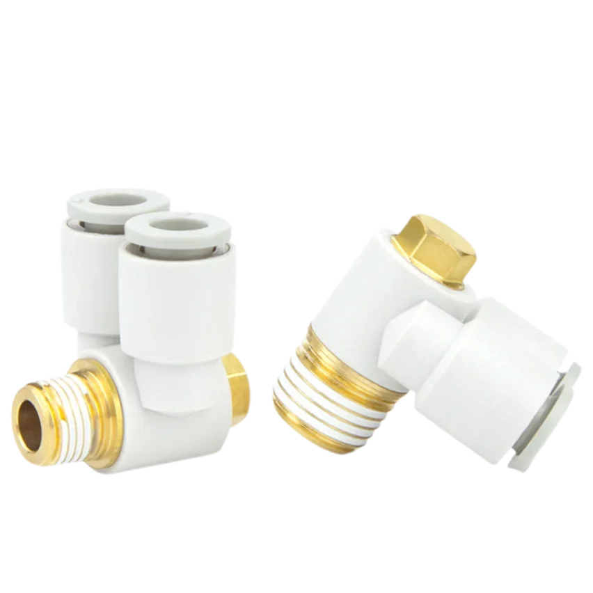 Pneumatic air pipe quick plug joint double pipe universal elbow KQ2Z4-M5/6-01/8-02-03 external hexagon