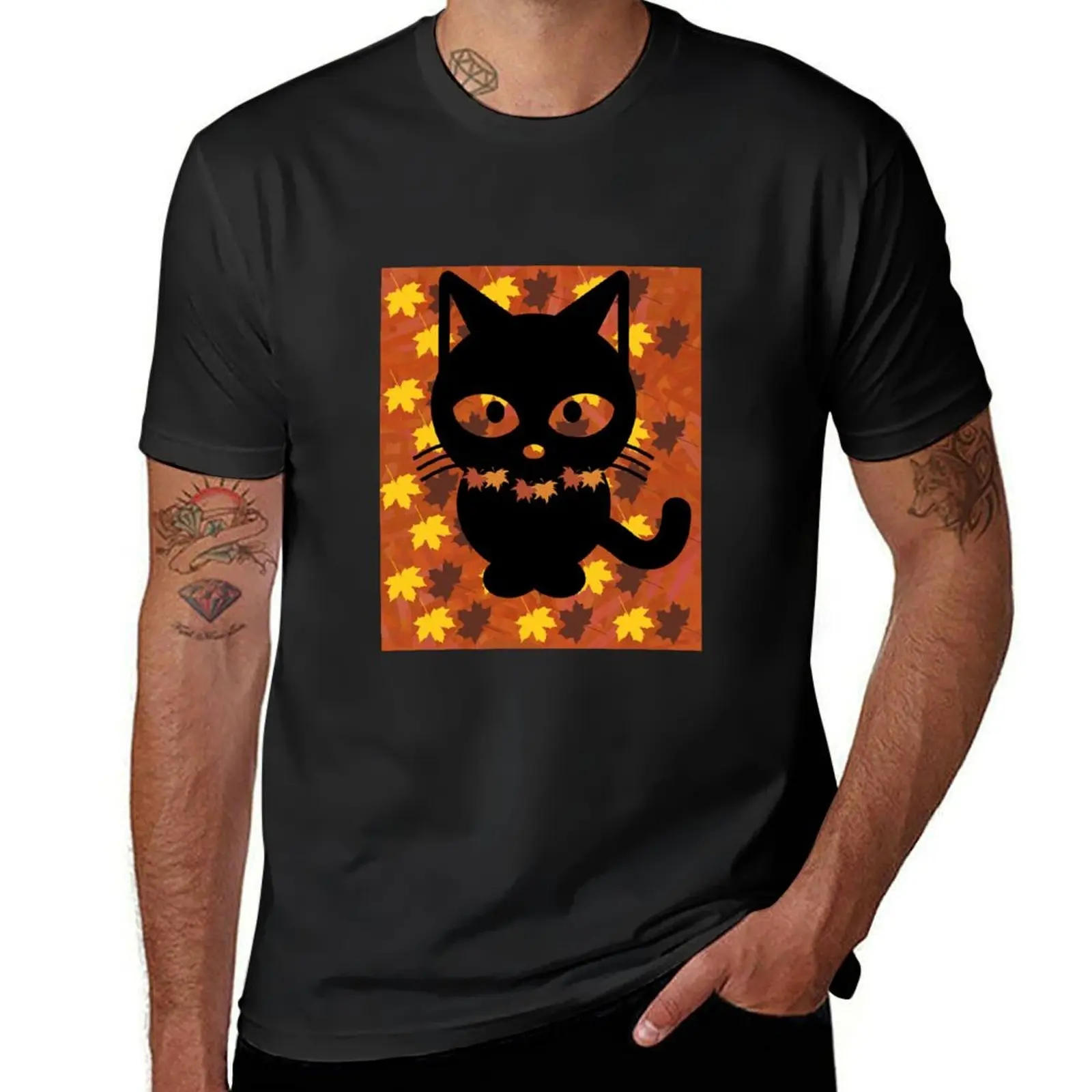 Meow Cat Fall Trend Fusion T-Shirt vintage sublime big and tall t shirts for men