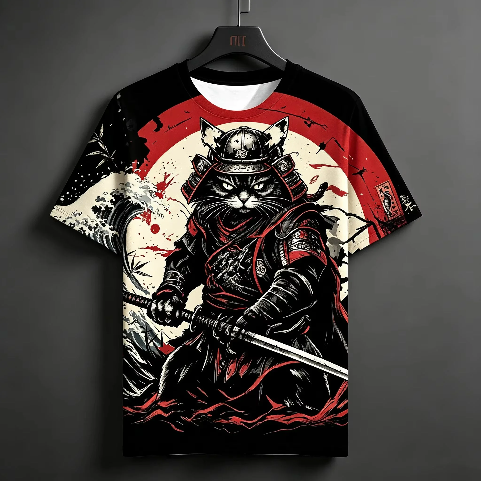 New Fashion Animal Cat 3D Printed T-Shirt Men's Summer Casual Short Sleeve Japanese Style Harajuku Graphic T Shirts O-Neck Tops