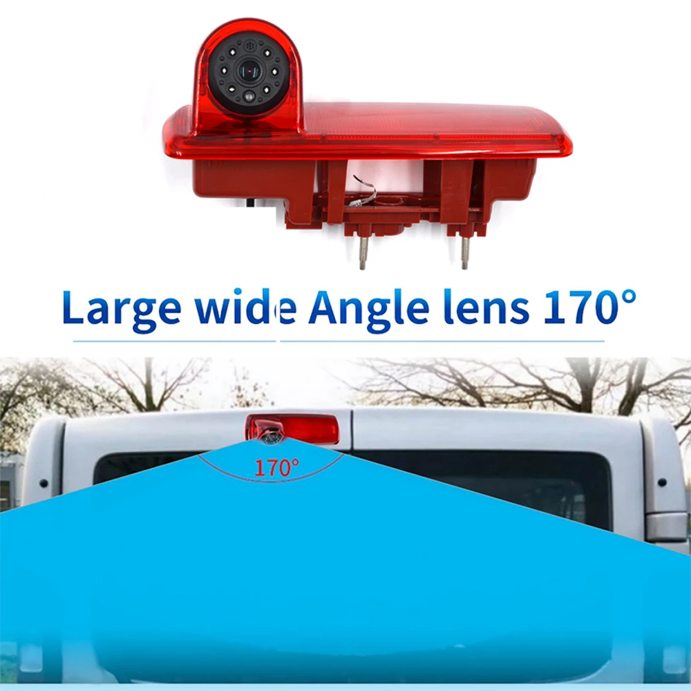 Car CCD HD Parking Waterproof IR Night Vision Rear View Backup Brake Light Camera for 2014 Opel Vivaro 2014 Renault Trafic,Third