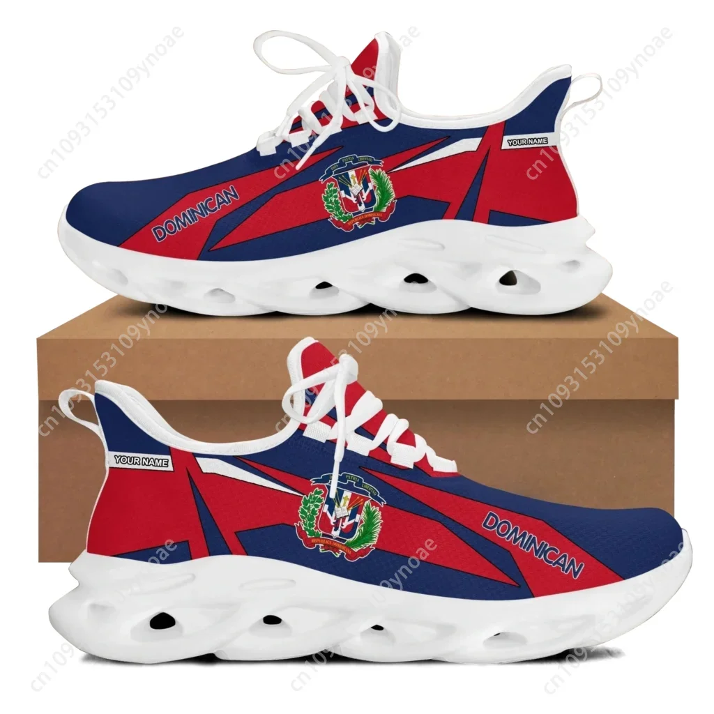 

Latest Dominican Flag Design Fashion Tenis Sneakers for Men Male Lightweight Outdoor Walking Shoe Casual Footwear Zapatos Hombre