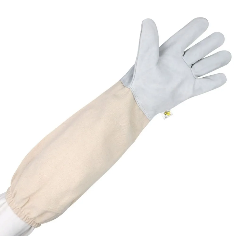 

1 Pair Safe Beekeeping Gloves Professional Anti-sting Anti-bee Gloves Canvas Sheepskin Beehive Tools Beekeeping Tools