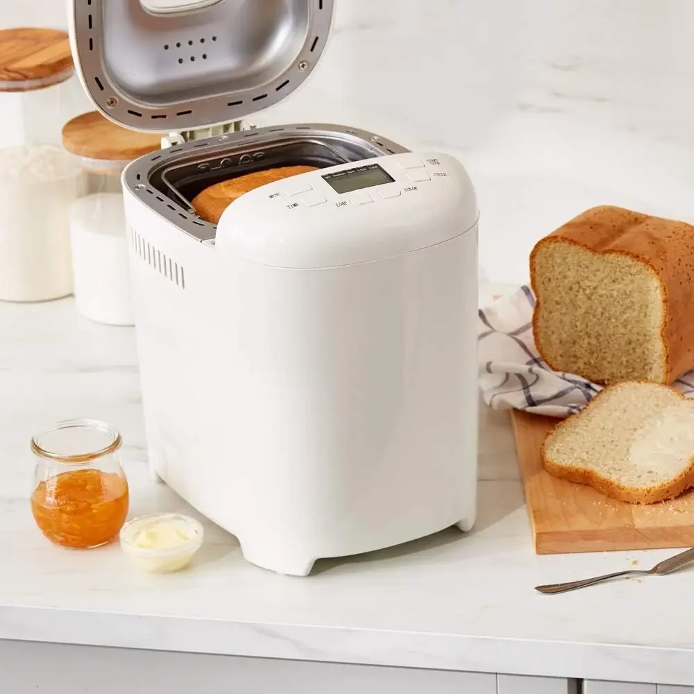 Basics Bread Maker, 2 Pound Non-Stick Bread Making Machine, White