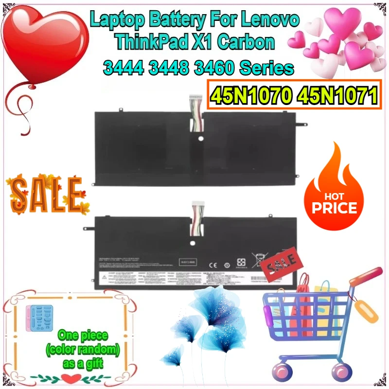 

45N1070 45N1071 Laptop Battery for Lenovo ThinkPad X1 Carbon 3444 3448 3460 Series 14.8V 46Wh
