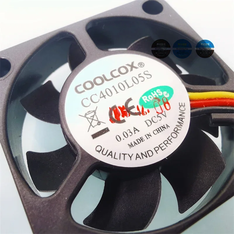 

pa Silent CC4010L05S hydraulic 4010 40 * 40 * 10mm 5V 0.03A speed measurement 4CM cooling fan
