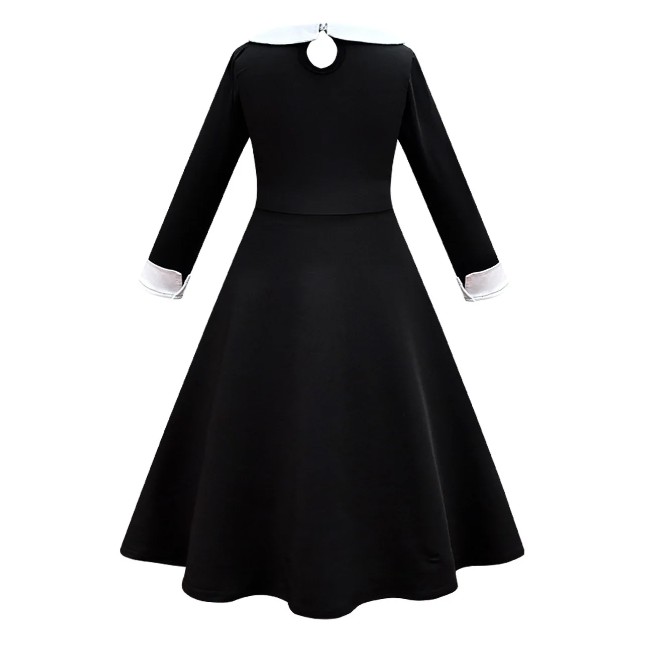 For Girls Wednesday Addams Cosplay Dress Costumes Black Gothic Dresses Children Clothes Halloween Party