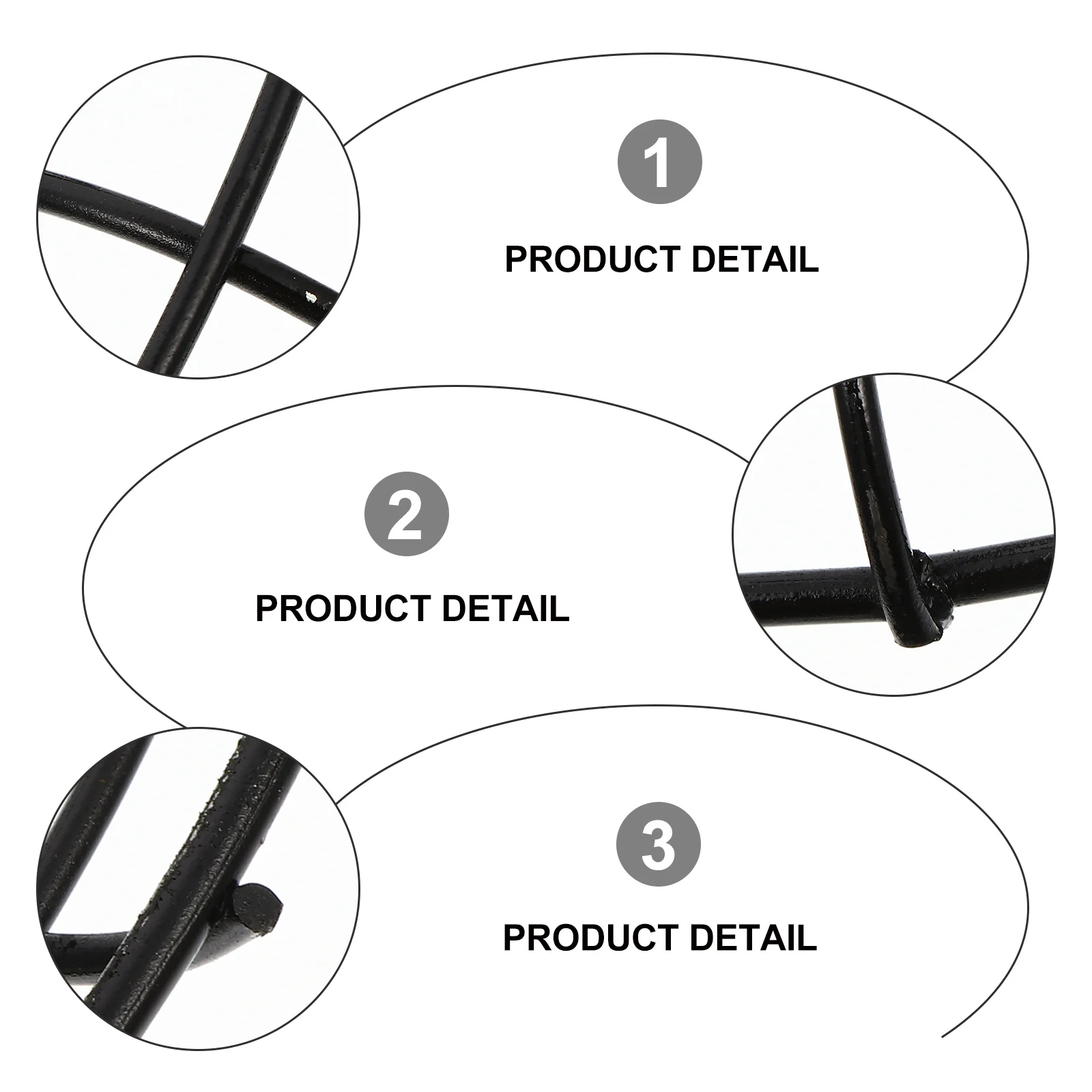 

3pcs Iron Wreath Frame for Home Decor Long Lasting Indoor Outdoor Garden Terrace Use Exquisite Wireframe Solid Base Beautiful