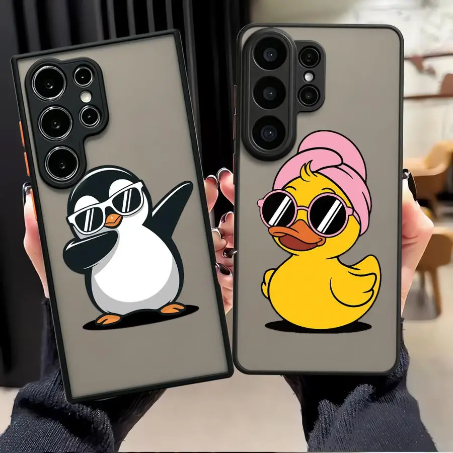 Penguin And Duck Case for Samsung Galaxy S26 Ultra S25 FE Note 20 Ultra 10 S20 S22 S23 FE S26 S21 S24 Plus Phone Cover