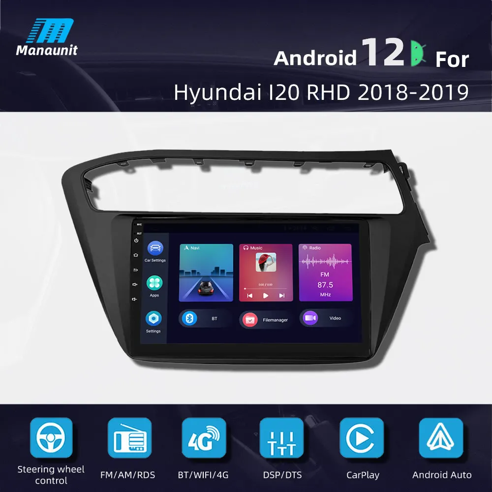 

9" Car Radio For Hyundai I20 RHD 2018 2019 WIFI 4G LTE Multimedia Video Player Navigaion GPS 2Din DVD Stereo Head Unit