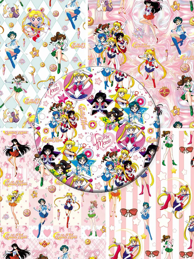 Tissu de dessin animé chaud DIY140 * 50cm, couture faite à la main, Patchwork, Quilting, robe de bébé, feuille de maison, tissu imprimé, couture pour enfants