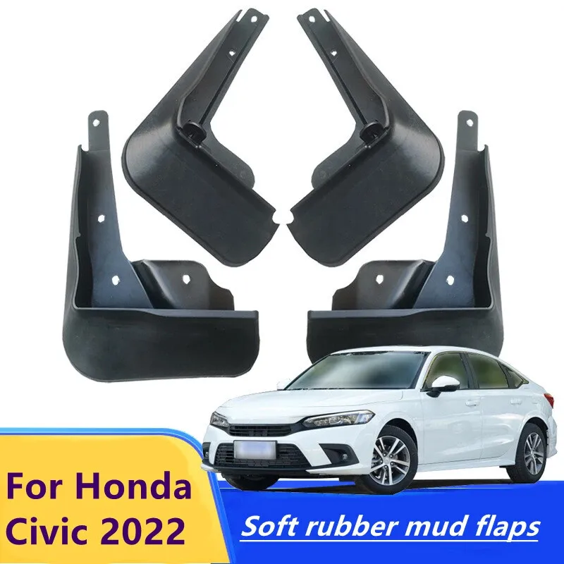 

4pcs Sedan Mud Flaps Splash Guard Set Front+Rear For new Honda 11th Civic 2022