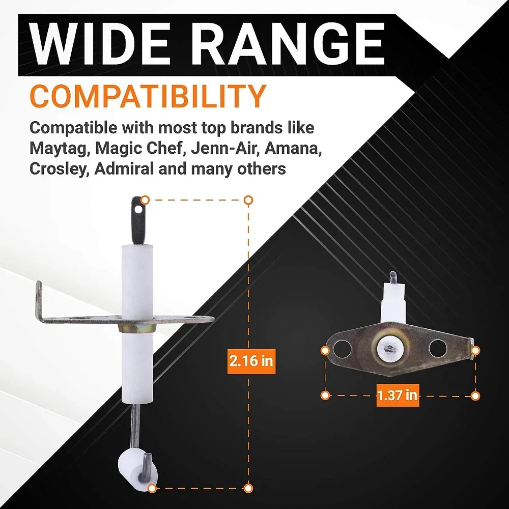 74004053 Range Top Burner Igniter Compatible with Whirlpool & Maytag Ranges/Ovens/Stoves 704111 AP4093621 PS2082000 7432P100-60