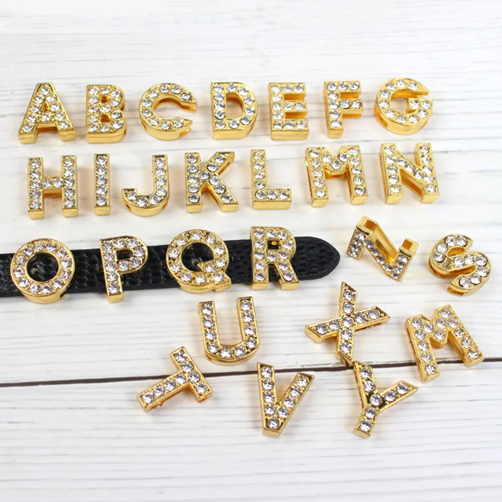 

26 Pcs Alphabetic Beaded Jewelry Jewellery Charms Wristband Letter for Making Accessories