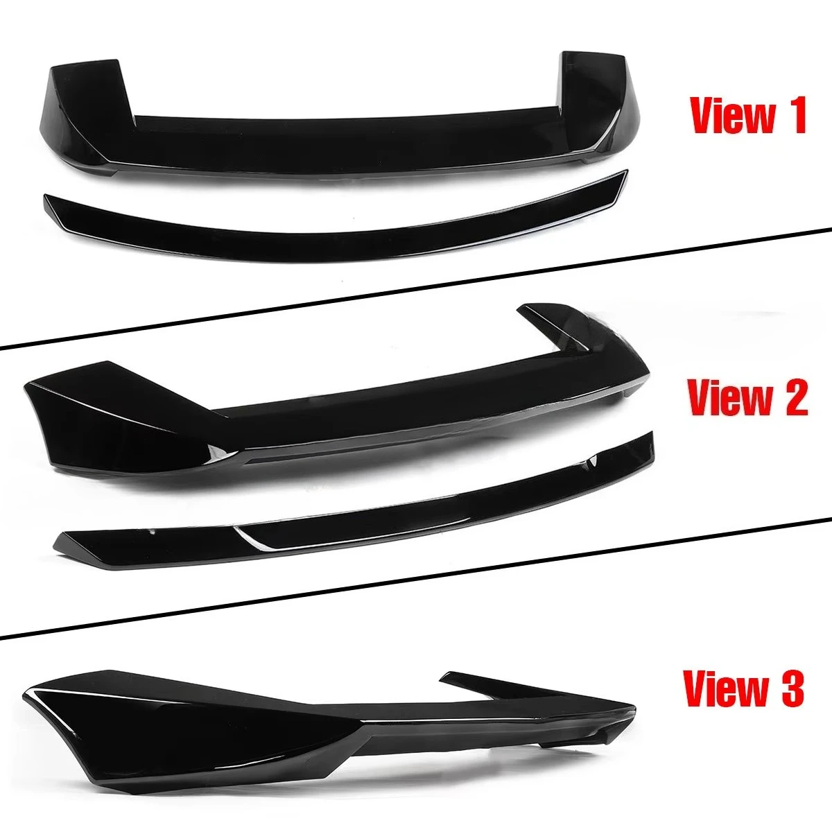 

R Style Car Rear Trunk Spoiler Lip + Rear Roof Top Spoiler Lip Rear Boot Tail Gate Wing for for Grand Cherokee 2013-2020
