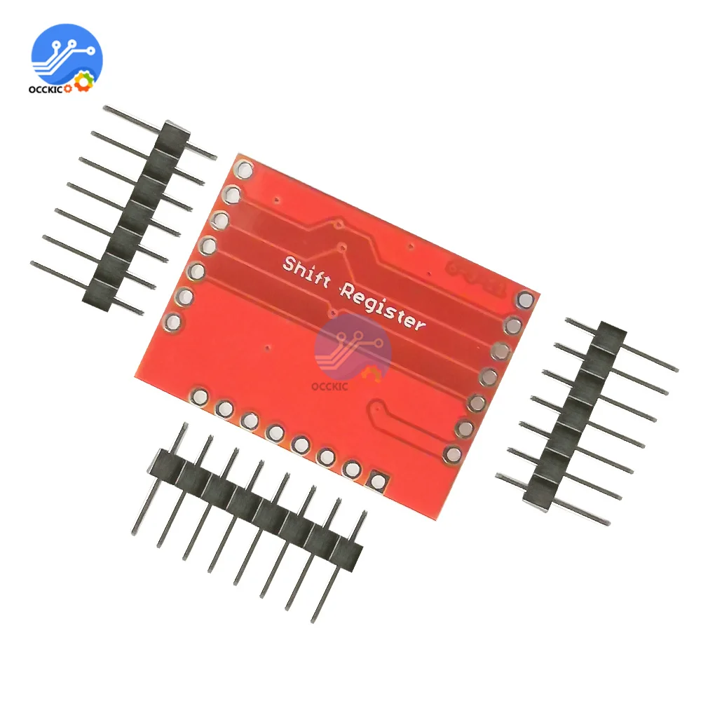 1-5pcs 74HC595 DC3.3-5V Módulo de placa de expansão Registro de mudança com agulha