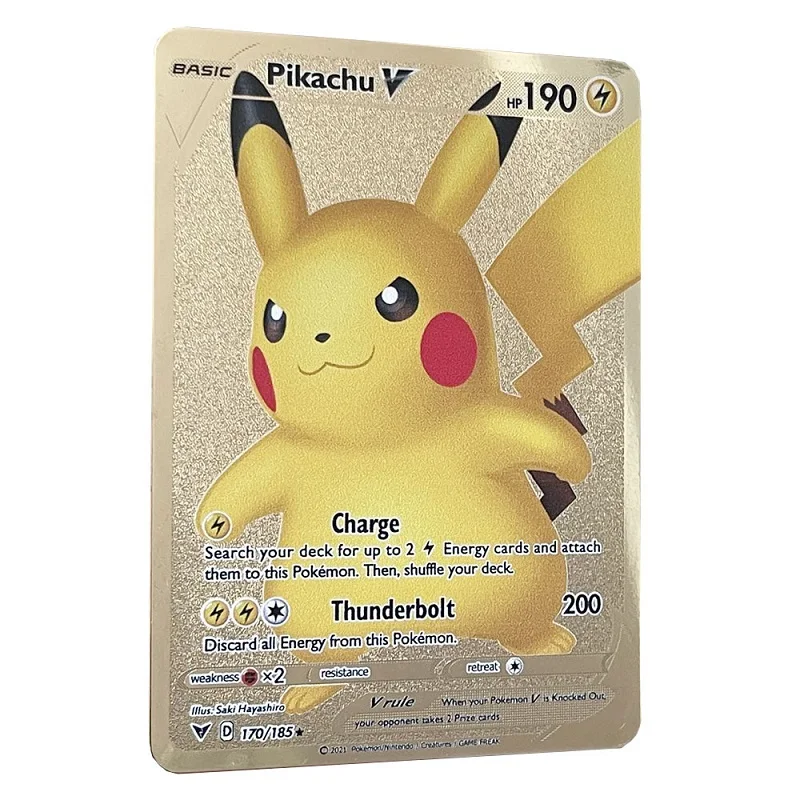 Pokemon Metallkarte 10.000 Punkte Arceus Charizard Raichu Super Card Golden English Mewtwo Vmax GX EX Weihnachtsgeschenk