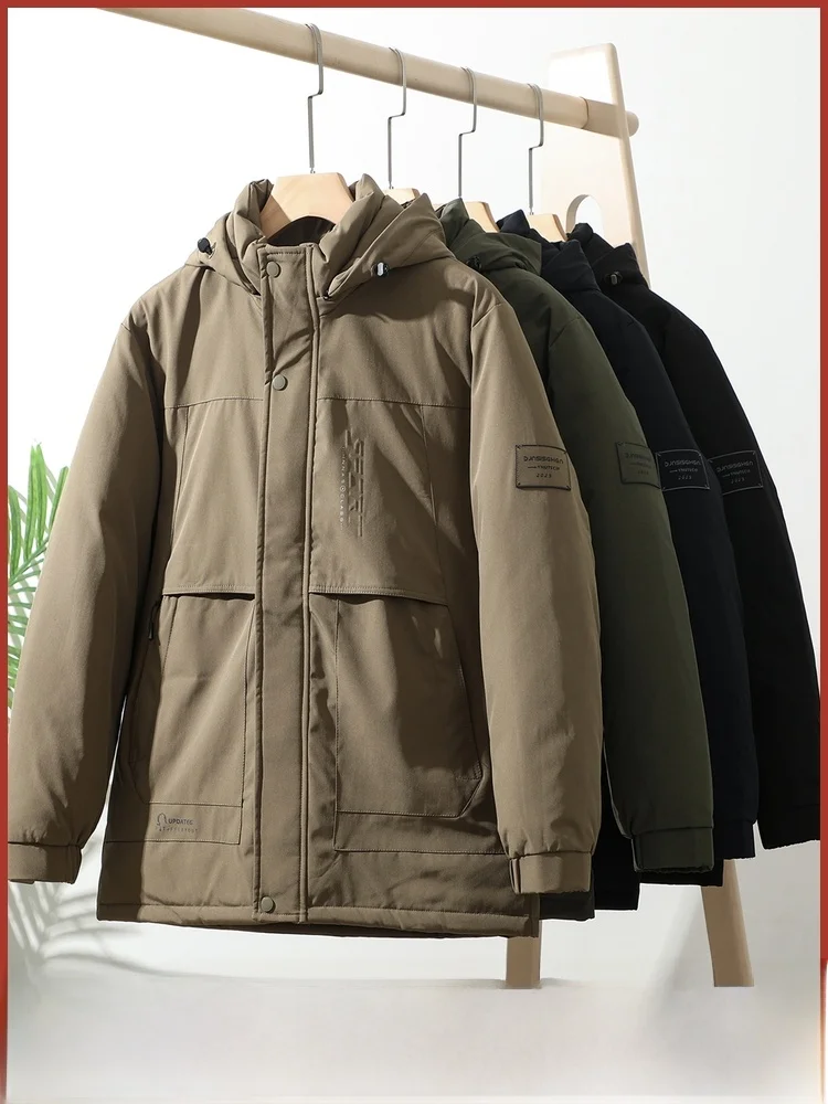 

Высокопушистая мужская зимняя тюнетная съемная шапка, уличная повседневная ветрозащитная водонепроницаемая теплая хлопковая куртка, новое поступление