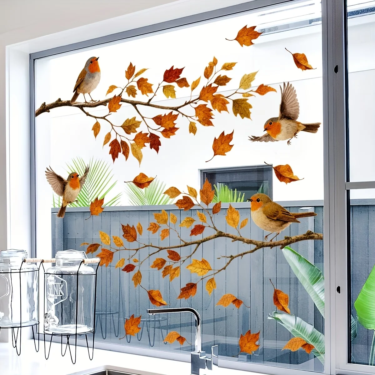 1pc sticker for living room, bedroom, home decoration, autumn home decoration, holiday static stickers