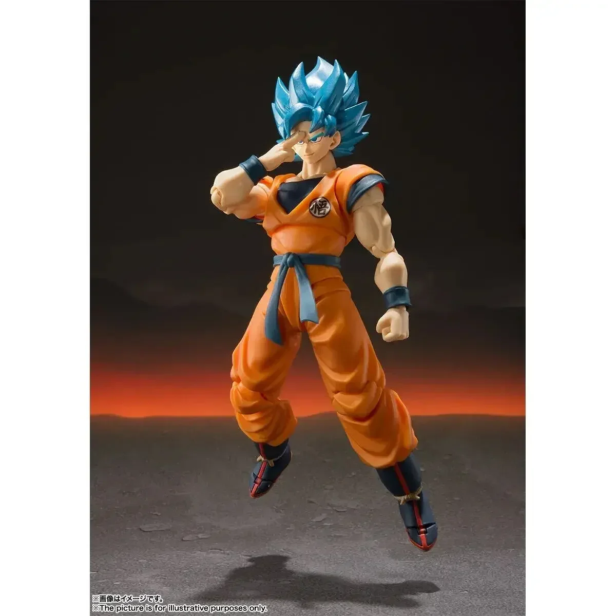 バンダイ S.H.Figuarts SHF ドラゴンボール超サイヤ人ゴッド孫悟空フィギュアモデルコレクションおもちゃギフト