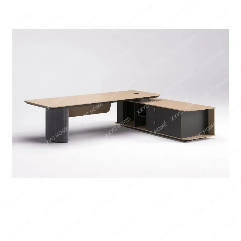 XX Dhigh-end Light Luxury Boss, President Table, Large Class Desk, Office General Manager Table, High-end Sense Of Simplicity