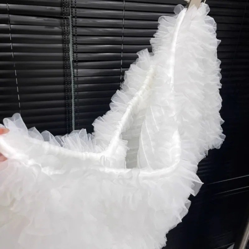 Mode Y2k Röcke frauen Neue Japanische Süße Kawaii Layered Mesh Kuchen Rock Hohe Taille Kordelzug Mini Halb Kleid Weibliche Trendy