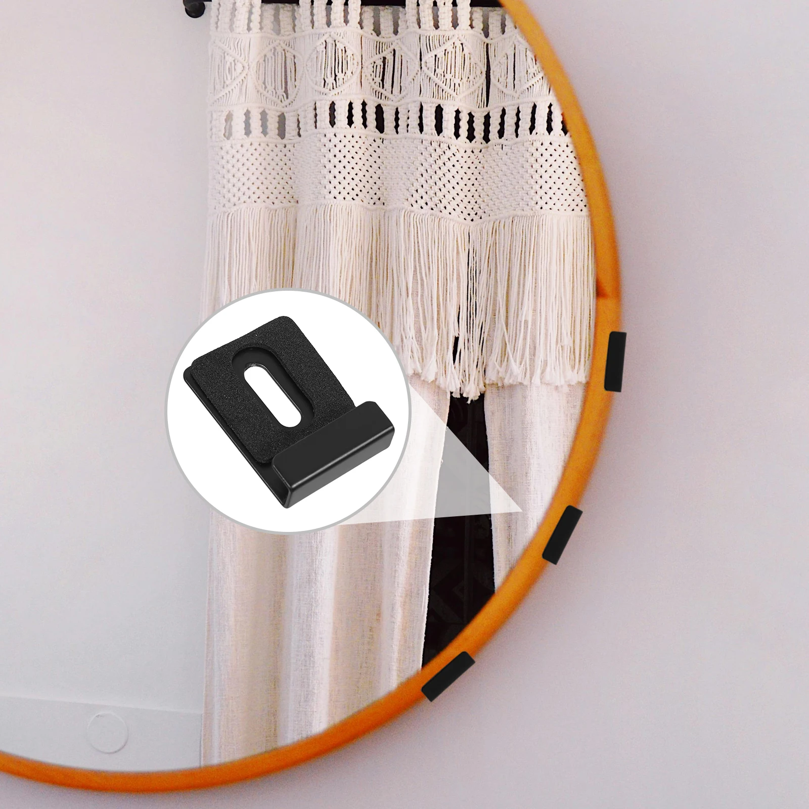 

8Pcs 304 Stainless Steel Mirror Holder Clips Heavy Duty Wall Mounting Kit Sleek Modern Look for Bathroom Living Space