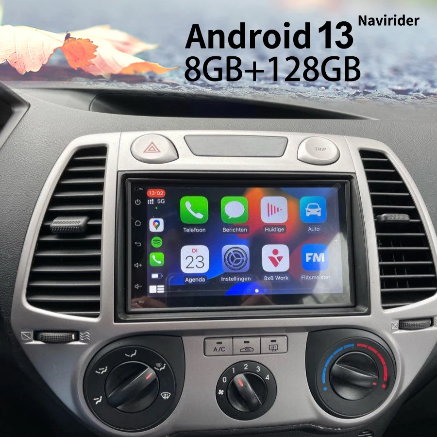 

128GB Car Radio Android 14 Multimedia Video Player For Hyundai I20 2010 2011 2Din GPS Navi Bluetooth Autoradio Wireless Carpaly