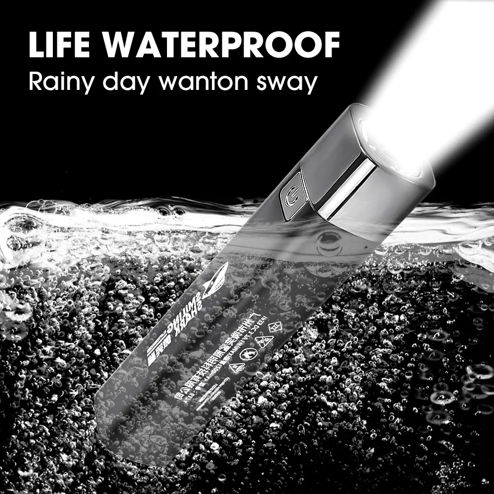 Powerful Mini Led Flashlight Power Bank 2 In 1 Rechargeable Ultra Bright Torch Lamp Portable Waterproof Outdoor Camping Lighting