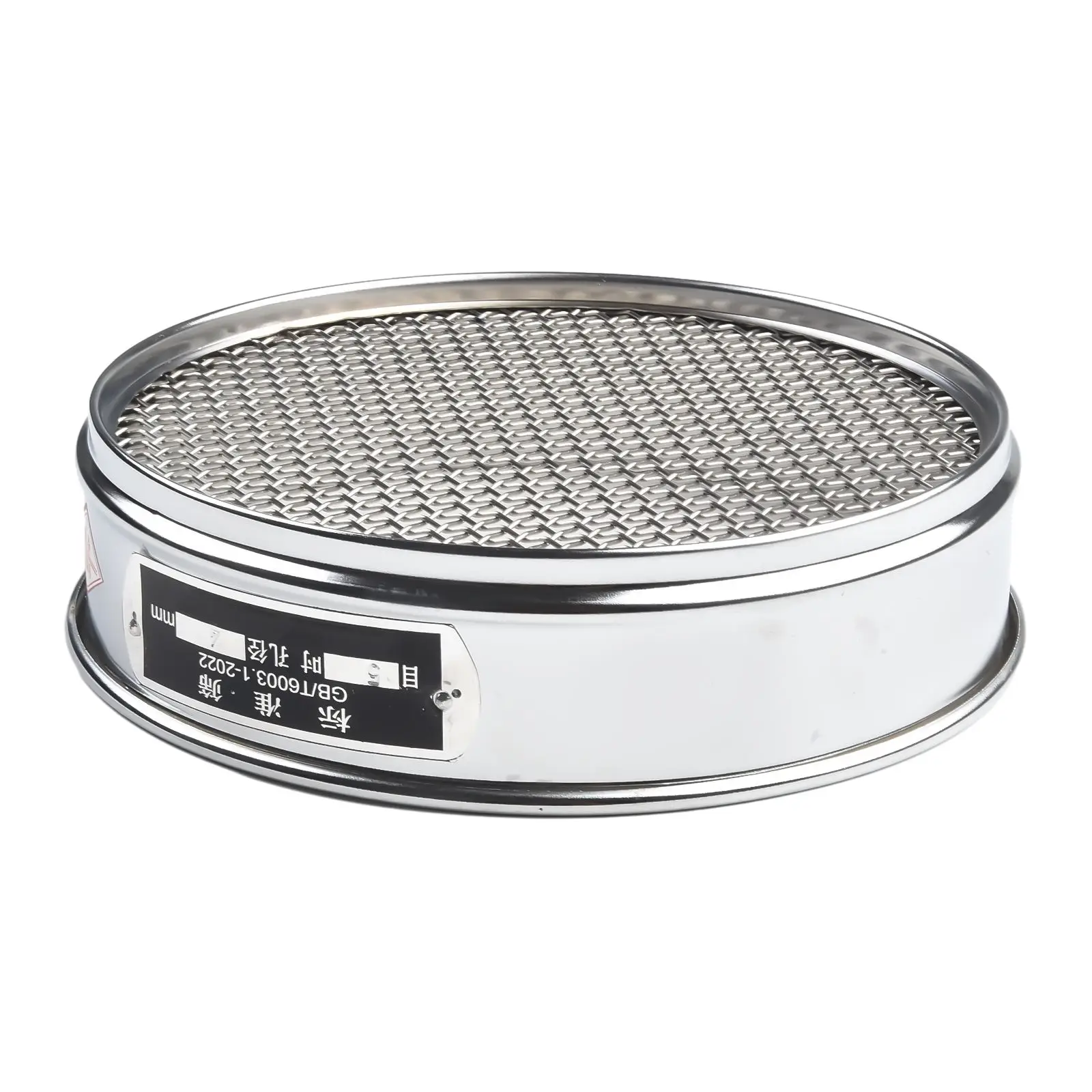 Lab Sieve 20cm with Chrome Frame and Stainless Steel Mesh for Soil Sand Powder Medicine and Metal Ash Screening in Control