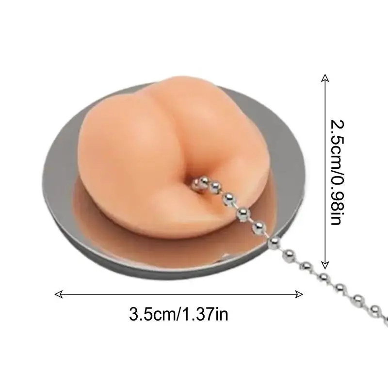 Kitchen Sink Stopper Butt Sink Drain Plug With Stainless Steel Bead Chain Silicone Kitchen Sink Plug Tool 3.5cm/1.38 Inches