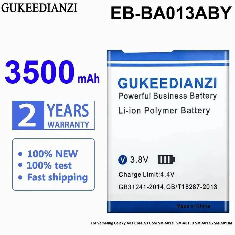 

Mobile Phone Battery EB-BA013ABY 3500Mah For Samsung Galaxy A01 Core A3 SM-A013F SM-A013D SM-A013G SM-A013M