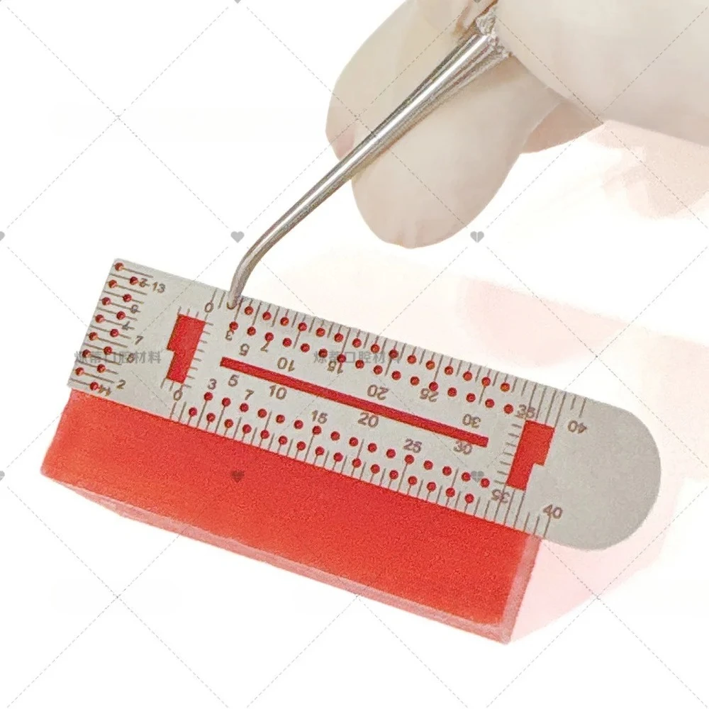 Laboratory Measuring Ruler, Carving Knife Wax Spoon Wax Type Carving Ruler Stainless Steel Tool