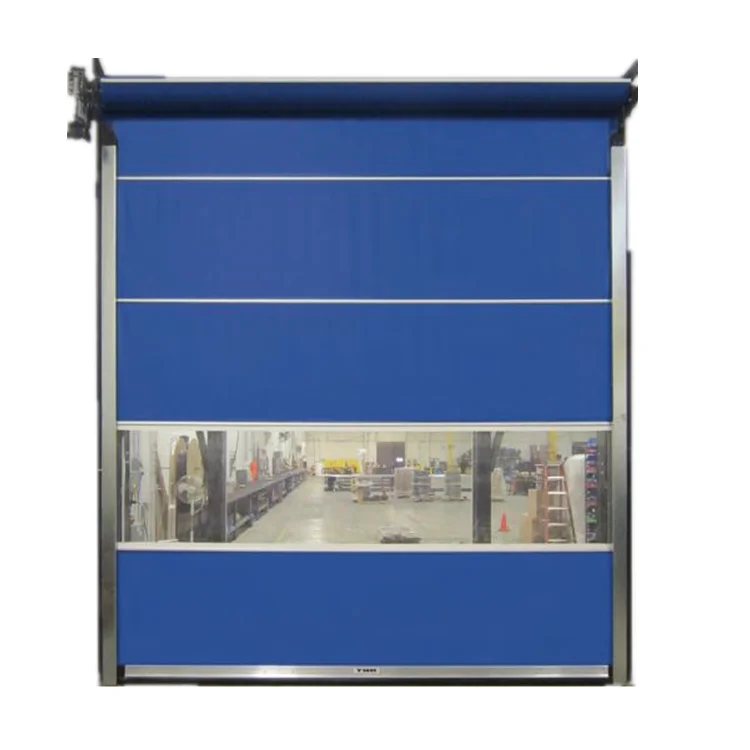 High Quality Exterior Quick Acting Traffic Entrance Automatic PVC Rapid Vinyl Door for Logistics Conveyor with radar Sensor