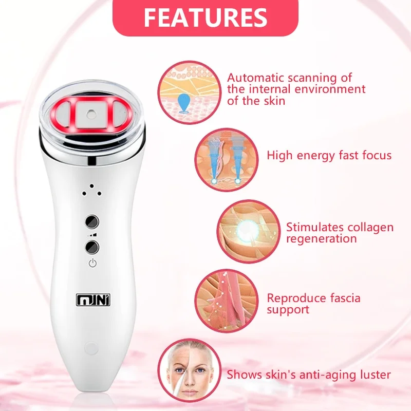 Mini RF Facial Lifting Machine Skin Tightening Rejuvenation Wrinkle Removal Dot Matrix Radiofrequency Face Massager
