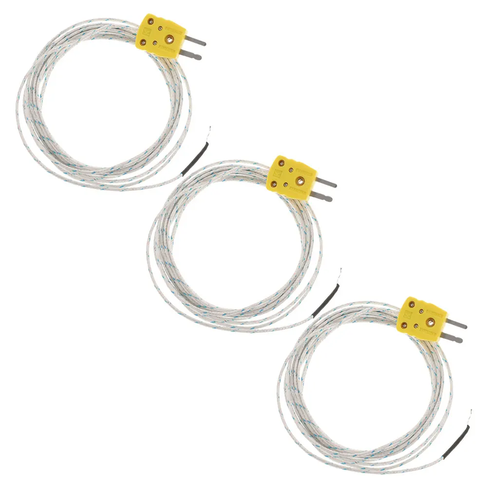 

3Pcs K-Type Mini Thermocouple Temperature Sensor Probe Flexible Wire High Temp Resistant for Industrial Oven Fryer Reliable